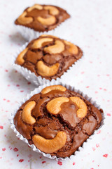 Homemade delicious brownie.