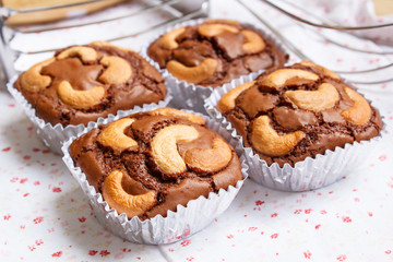 Homemade delicious brownie.