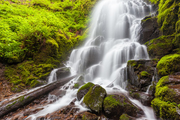 Fairy falls in Columbia River Gorge, Oregon