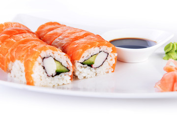 sushi with salmon