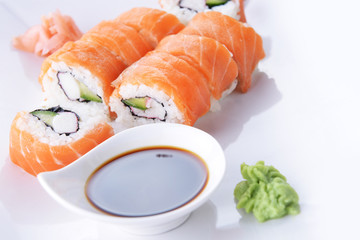 sushi with salmon
