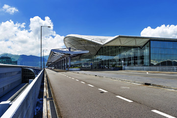 the scene of airport building in china