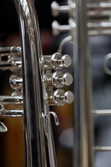 Naklejka premium Fragment trumpet closeup