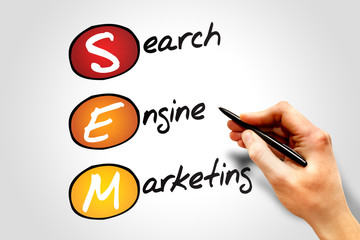 SEM Search Engine Marketing, business concept acronym