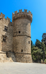 Fototapeta na wymiar Tower Palace of the Grand Masters. Old Town. Rhodes Island. Gree