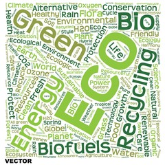 Fototapeta premium Conceptual ecology word cloud