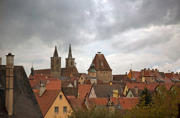 Rothenburg on Tauber roofs