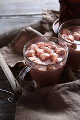 two cups of hot chocolate