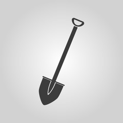The shovel icon. Spade symbol. Flat