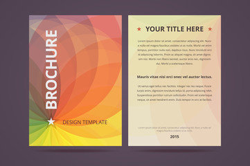 Brochure/flyer/poster design template with abstract geometric ba