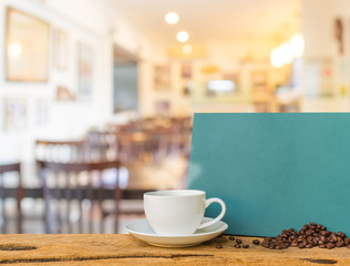 Coffee shop blur background with bokeh