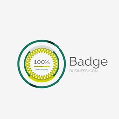 Thin line neat design logo, premium quality stamp