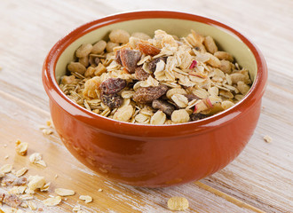 muesli breakfast in a bowl