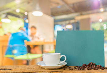 Coffee shop blur background with bokeh image.