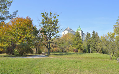 path at the garden near castle