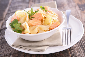 pasta and salmon