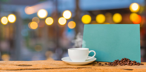 Coffee shop blur background with bokeh