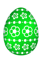 Oeuf de Pâques Fleurs Vert