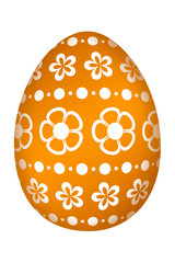 Oeuf de Pâques Fleurs Orange