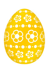 Oeuf de Pâques Fleurs Jaune