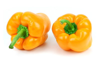 Colored paprika (pepper) isolated on a white background