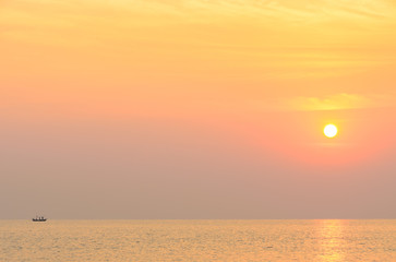 Beautiful sunrise at the beach