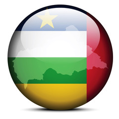 Map on flag button of Central African Republic