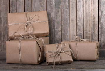 Packages on a Wooden Deck
