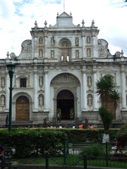 Fototapeta na wymiar Fachada de la Catedral de San Jose, Antigua