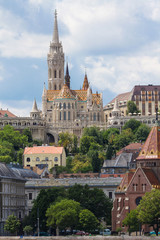 Fototapeta na wymiar Matthias Church in Budapest, Hungary in the center of Buda Castl