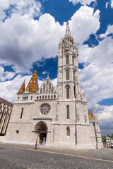 Matthias Church in Budapest, Hungary in the center of Buda Castl