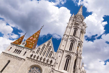 Matthias Church in Budapest, Hungary in the center of Buda Castl