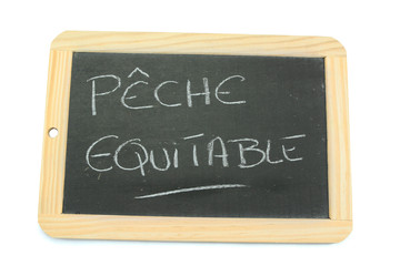 Fototapeta premium ardoise pêche équitable