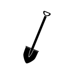 The shovel icon. Spade symbol. Flat