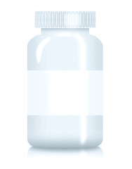 Medicine bottle (vial) isolated on white background
