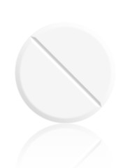 Pill isolated on white background