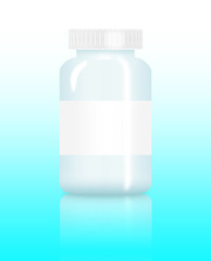 Medicine bottle (vial) on gradient background
