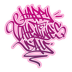 Happy Valentine´s Day Graffiti.