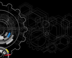 abstract technology background Business & development direction