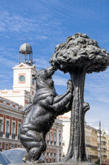 Symbol of Madrid - statue of Bear and strawberry tree, Spain