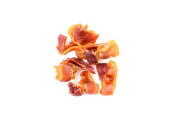 Bacon Slices over white background
