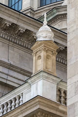 A small tower in the decoration of the Catholic Cathedral in Bud