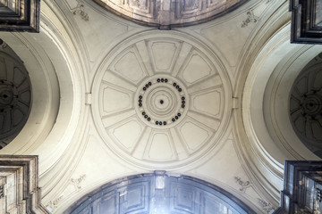 White dome of the palace in the heart of Budapest