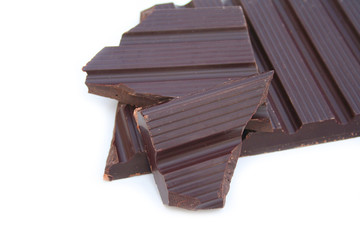 tavoletta di cioccolato fondente_sfondo bianco