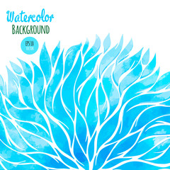Abstract vector watercolor spring  background