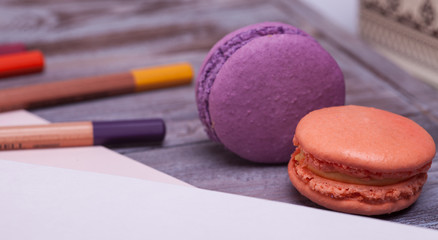 painting supplies and cake