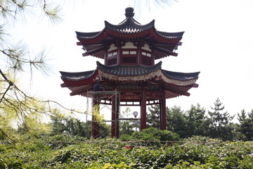 Fototapeta premium pavilion at Giant Wild Goose Pagoda, China, Xian