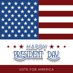 Presidents Day with united states flag