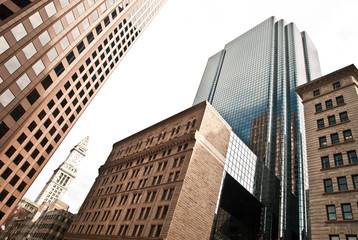 Fototapeta na wymiar skyscrapers in Boston