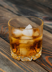 Scotch on wooden background